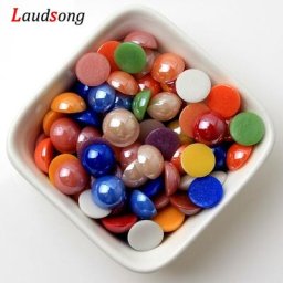 Perles en Pierre Naturelle pour Bijoux Dôme Rond Dos Mi-pio Cabochon Base Vierge DIY 2-12mm