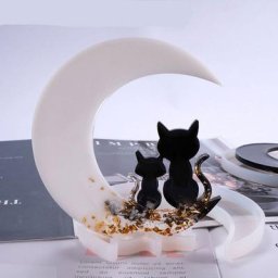 Moule en résine époxy cristal moulage de lune Animal moule en Silicone artisanat de bricolage