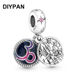 Fit Original Pan Bracelet & Bracelet Charms 30 ans Castle Dangle Charm pendentif Berloque bijoux DIY