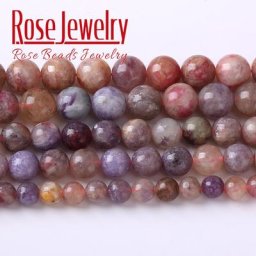 Perles de Tourmaline rose naturelle A + pour la fabrication de bijoux rondes amples espaceurs