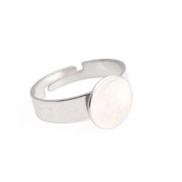Plateau de base en pierre précieuse plate en acier inoxydable 8mm 10mm Support de bague