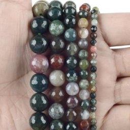 Perles en Agates indiennes à facettes naturelles rondes amples pour la fabrication de bijoux