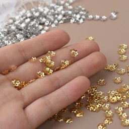 Bouchons de perles en filigrane métallique 500 pièces/lot 6mm fleur creuse pour boucles