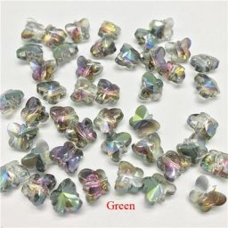 Petites perles papillon en cristal coloré 100 pièces/lot pour bijoux bricolage