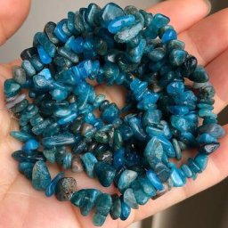 Perles en Apatite bleue naturelle de 5 à 8mm en pierre à puce libre pour cadeau de noël