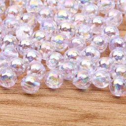 Perles acryliques rondes transparentes de 6/8/10/12mm pour la fabrication de bijoux bricolage