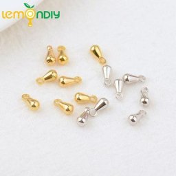 Perles en laiton plaqué or 24 carats en forme de goutte accessoires de bijoux à bricoler soi-même