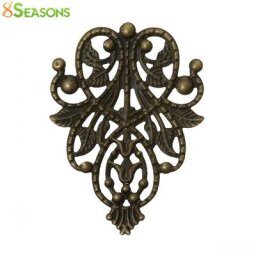 8 saisons embellissement résultats Bronze Antique creux 4.8cm x 3.5cm (1 7/8 ""x 1 3/8"") 50 pièces