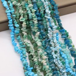 Pierre naturelle Aventurine Turquoise perle écrasée irrégulière pour la fabrication de bijoux