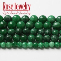 Perles de Jades vertes en dentelle naturelle rondes amples pour la fabrication de bijoux