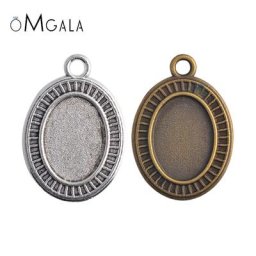 Pendentif en Bronze argenté Antique 18x25mm 10 pièces Style Vintage Cabochon Base résultats de