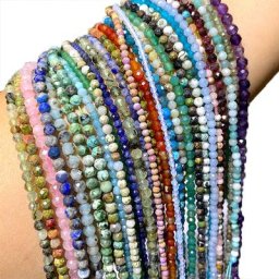 Perles en pierre naturelle à facettes pour bijoux agate lapis-lazuli prehnite alanding yst