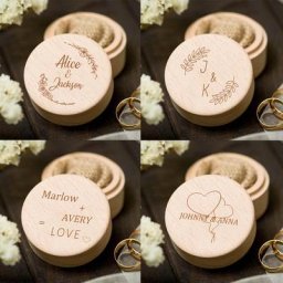 Boîte à matiques de mariage personnalisée boîte à matiques gravée pour la cérémonie de mariage