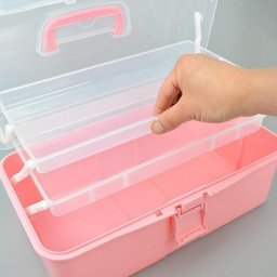 Porte-bijoux en plastique Transparent de grande capacité boîte de rangement pour bagues et boucles