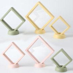 Présentoir à Bijoux Flottant en Plastique Boîte de Rangement Anti-Poussière pour Boucles
