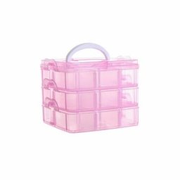 Boîte de rangement transparente pour bijoux conteneur artisanal en plastique pratique