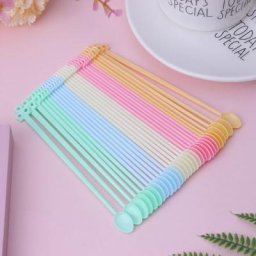 Bâton en plastique pour fabrication de bijoux mélange de tiges cuillère en résine époxy bâton en
