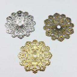 Enveloppes de fleurs en filigrane breloques en métal pour embellissement Scrapbook bricolage de