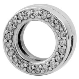 Cercle de réflexion Original avec Clip en cristal perles en argent Sterling 925 breloque pour