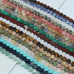 Perles en pierre naturelle de jaspe en forme de cœur Turquoises bleues et opale pour la fabrication