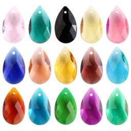 Perles bleues en verre autrichien pendentif goutte de cristal au chalumeau breloques exécutives