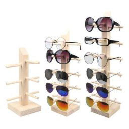 2/3/4/5/6 couches de présentoir de lunettes de soleil en bois étagère de présentation de lunettes