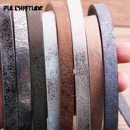 Corde et barrette plates en cuir PU 120x10mm 1 pièce accessoires de bijouterie à la mode matériel