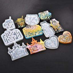 Quicksand Labyrinthe Silicone Moule Shaker Moules Bouteille De Lait Forme De Coeur UV Élection