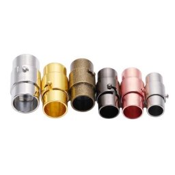 Lot de connecteurs pour bracelets en cuir set de 10 fermoirs solides de 3 4 5 6 8 10 mm