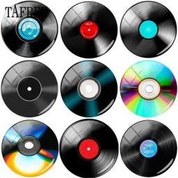 TAFREE-Disque de musique classique fait à la main 25mm cabochon en verre bijoux breton