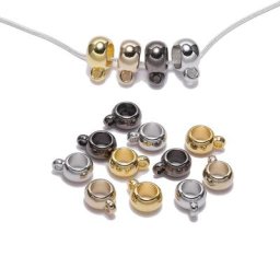 Lot de 50 pièces de perles en acrylique CCB grand trou Clip de perle pendentif fermoirs
