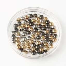 Perles Rondes et Plates en Métal Couleur Or Noir et Argent 100 Pièces/Lot Accessoires pour