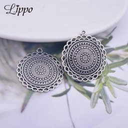 Boucles d'oreilles couleur argent Antique 12 pièces 27x30mm connecteur de Base d'oreille en