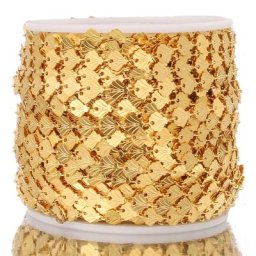 JOBulk-Câble en Acier Inoxydable 1 Mètre de Largeur 6mm Coquille de Camée Marine Or Bracelet de