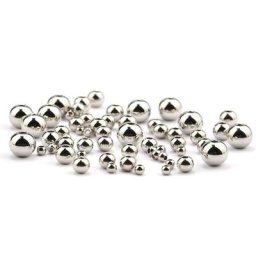 Perles rondes en acier inoxydable massif vente en gros 3/4/5/6/8mm perles d'espacement en métal