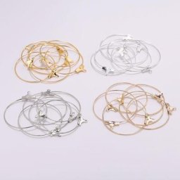 Boucles d'oreilles suspendues en or lot de 30 pièces 25 30 35 40 grandes bagues créoles fil