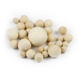 UicalFNK-Perles Rondes en Bois Boule Naturelle Écologique pour la Fabrication de Bijoux