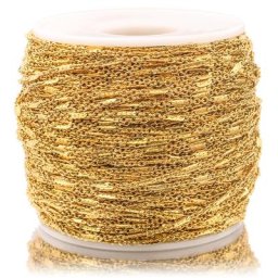 Chaîne de câble de bande de boule d'or en acier inoxydable de 2M maillons de Satellite fournitures
