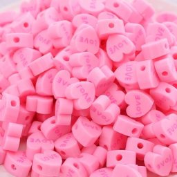 Perles en Argile Polymère en Forme de Cœur pour Travaux Manuels Accessoires de Bijouterie Collier