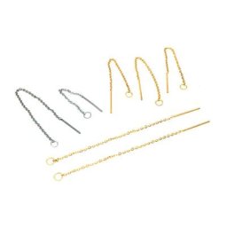 10 pièces/lot chaîne à pampilles longues en acier inoxydable 316L goutte d'autocollant boucles