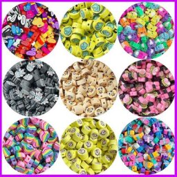 Perles en argile polymère pour la fabrication de bijoux 38 Styles canard papillon maman