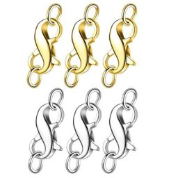 XXFD – fermoir à homard 3 pièces Double ouverture pour collier et Bracelet fermoir d'extension