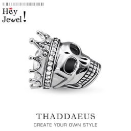 Perles tête de mort reine perles pour Bracelet collier breloques bijoux européens accessoires