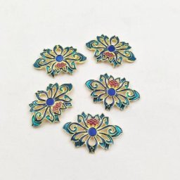 Plateau à fleurs symétrique accessoires en alliage glaçure goutte pendentif matériel bricolage