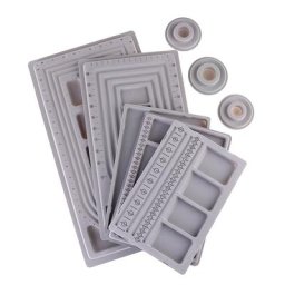 Organisateur de perles pour fabrication de bijoux Bracelet collier perles gris floqué plateau