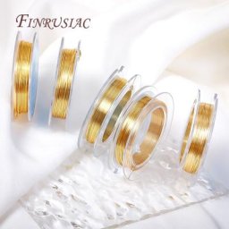 Fil de cuivre plaqué or 18 carats pour bricolage fil de perles rapide ficelle de bijoux