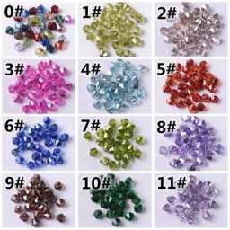 Perles d'espacement en verre de cristal à facettes bicone demi-métallique document adt résultats