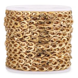 Collier et bracelet cubain en acier inoxydable bijoux de largeur 5mm remplis d'or lettre O