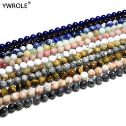 Bracelet en pierre naturelle 4-12MM perles d'oeil de tigre Agates Lapis Quartz rose améthystes