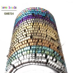 Perles rondes en pierre naturelle pour bijoux grand trou colonne hématite entretoise bricolage